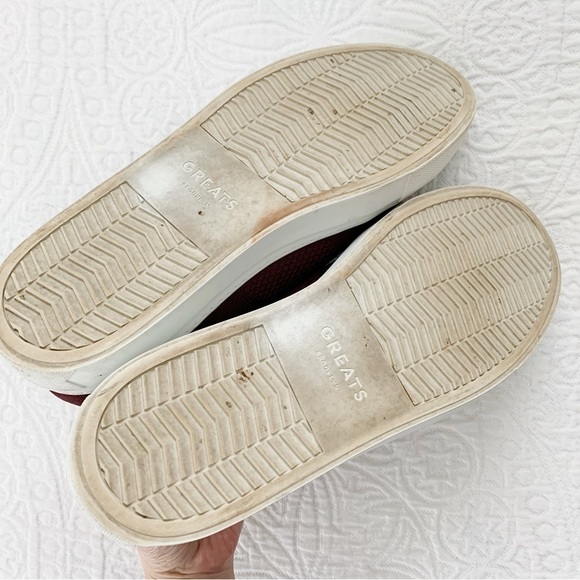 GREATS Men's Royale Knit Sneaker, Maroon - Picture 7 of 8